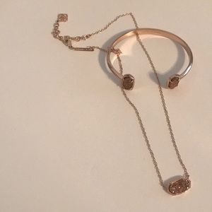 Kendra Scott necklace and bangle